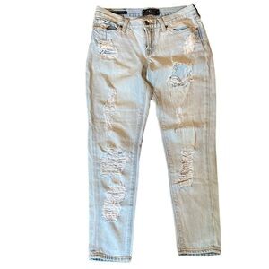 Lucky‎ brand jeans Sienna Cigarette size 0 distressed 100% cotton